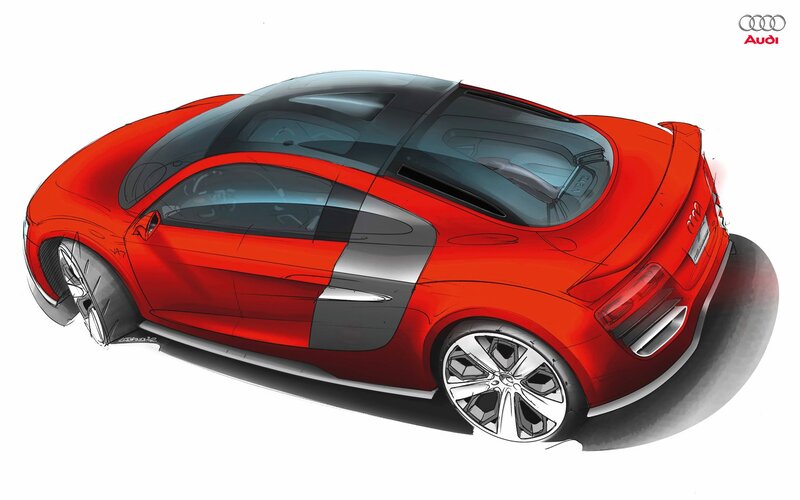 Audi sports car sketch