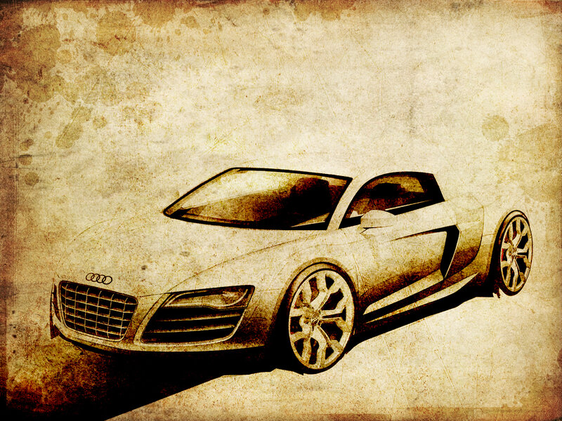 Audi sports car sketch