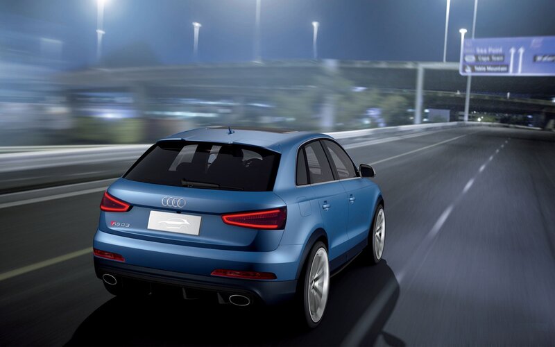 Audi SQ3 driving at night