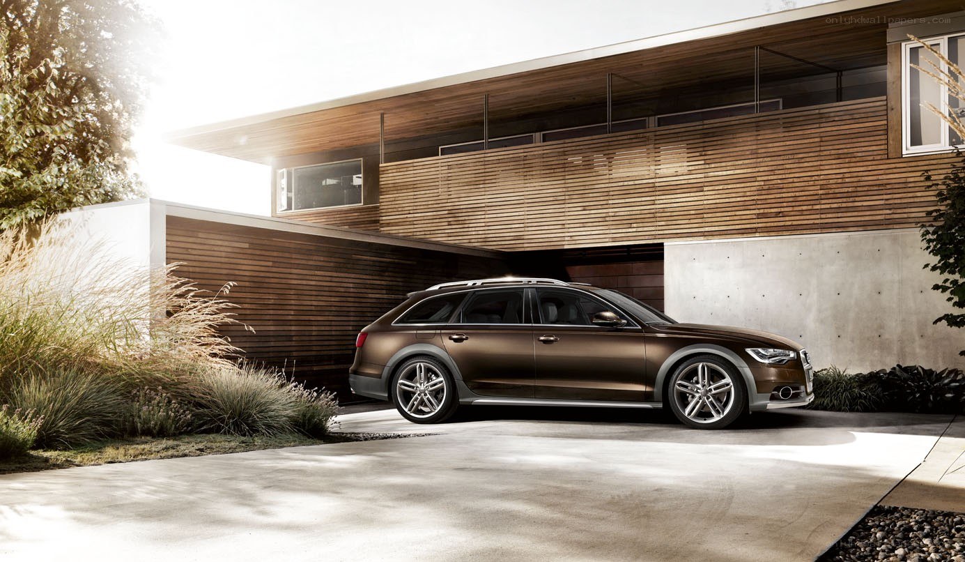 Audi station wagon in modern setting