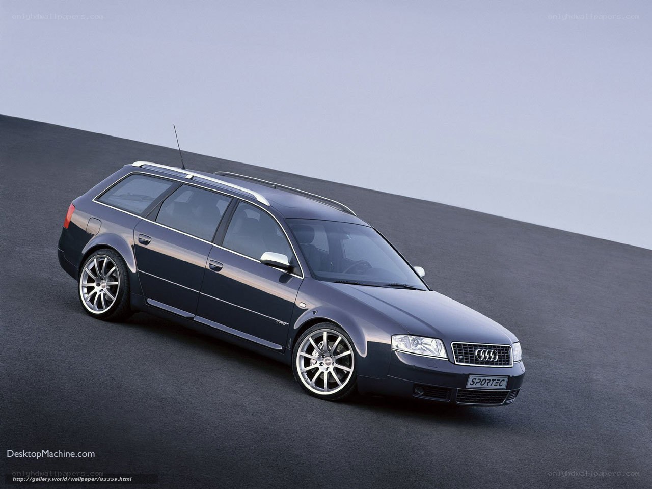 Audi station wagon on a slope