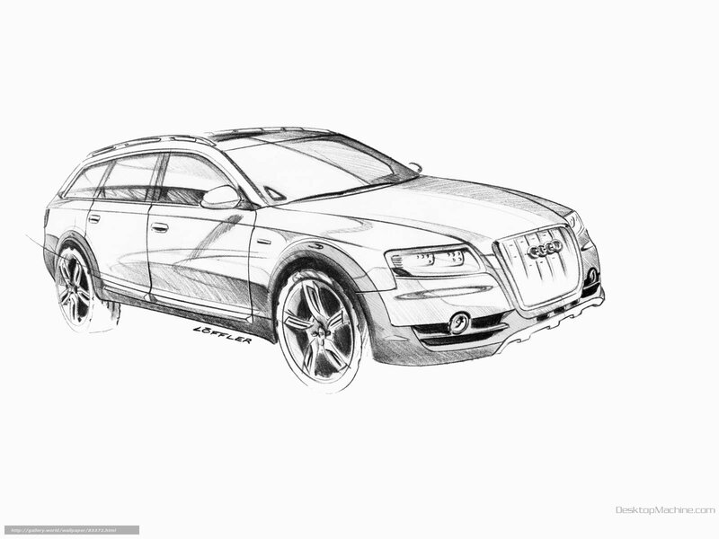 Audi Station Wagon Sketch — Black
