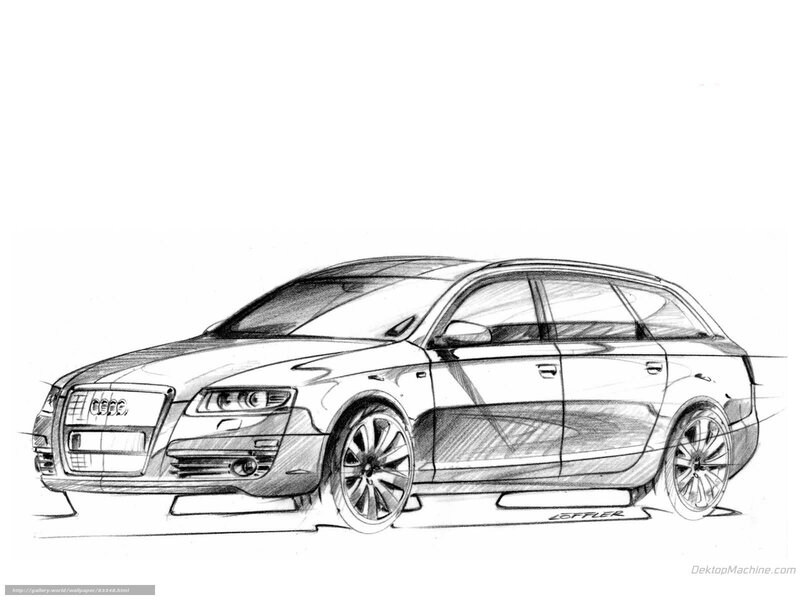 Audi station wagon sketch