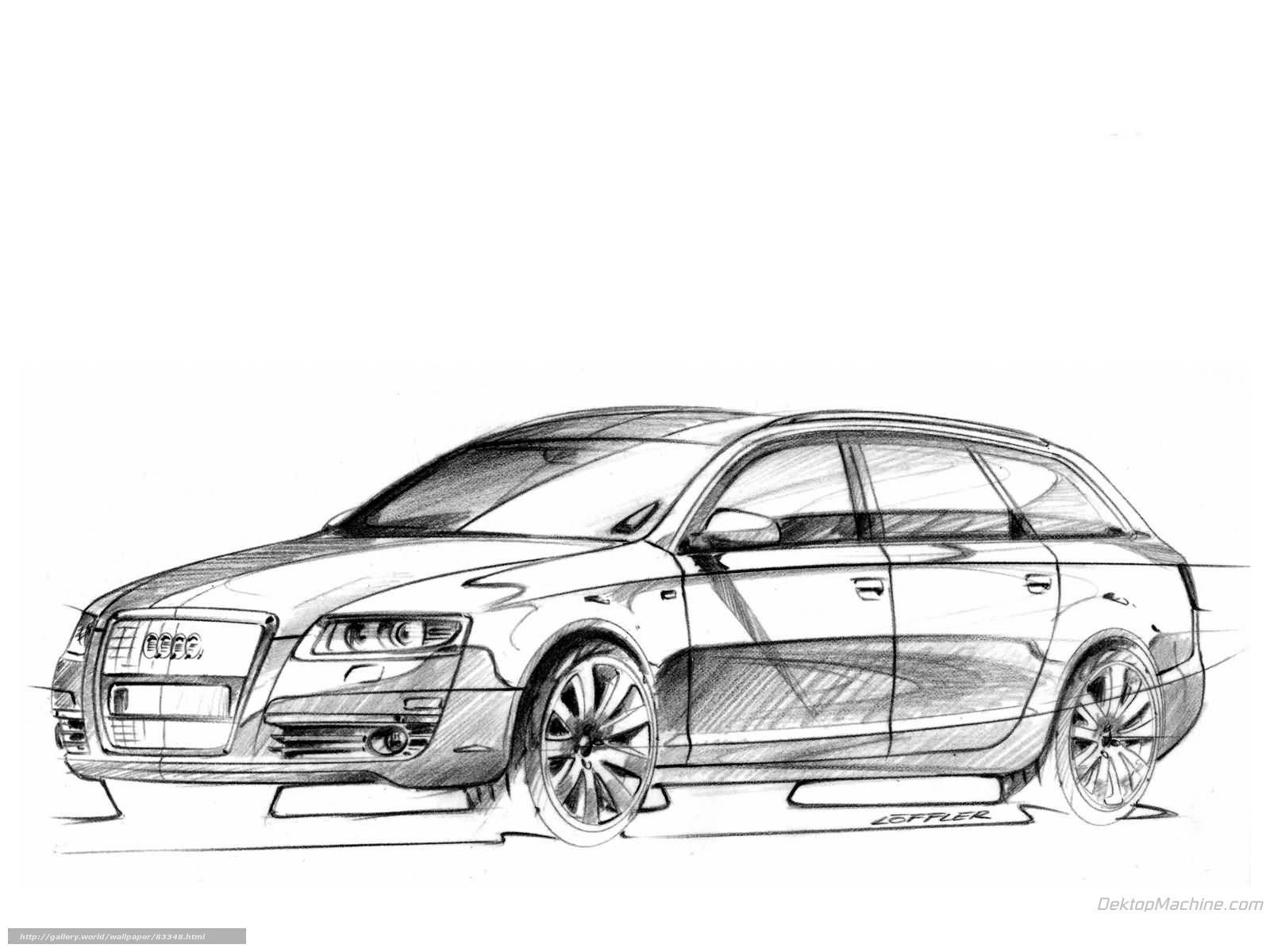 Audi station wagon sketch