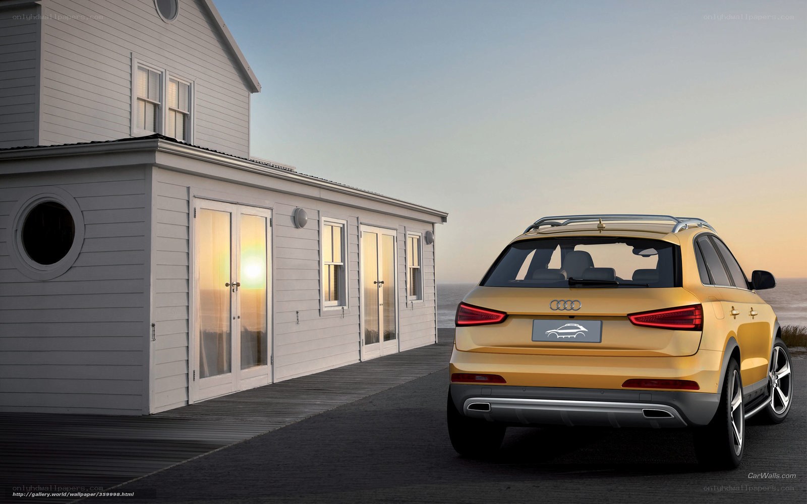 Audi SUV at a coastal house