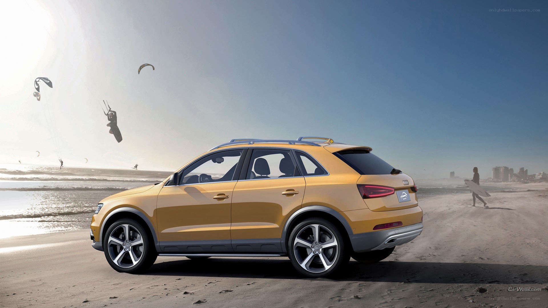 Audi SUV on a beach