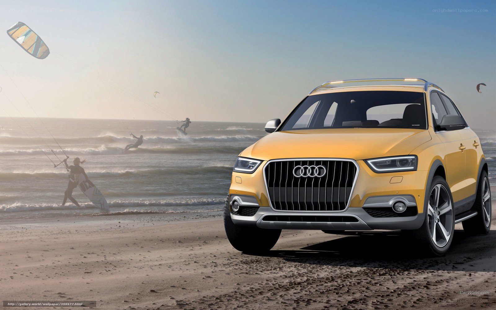 Audi SUV on a beach