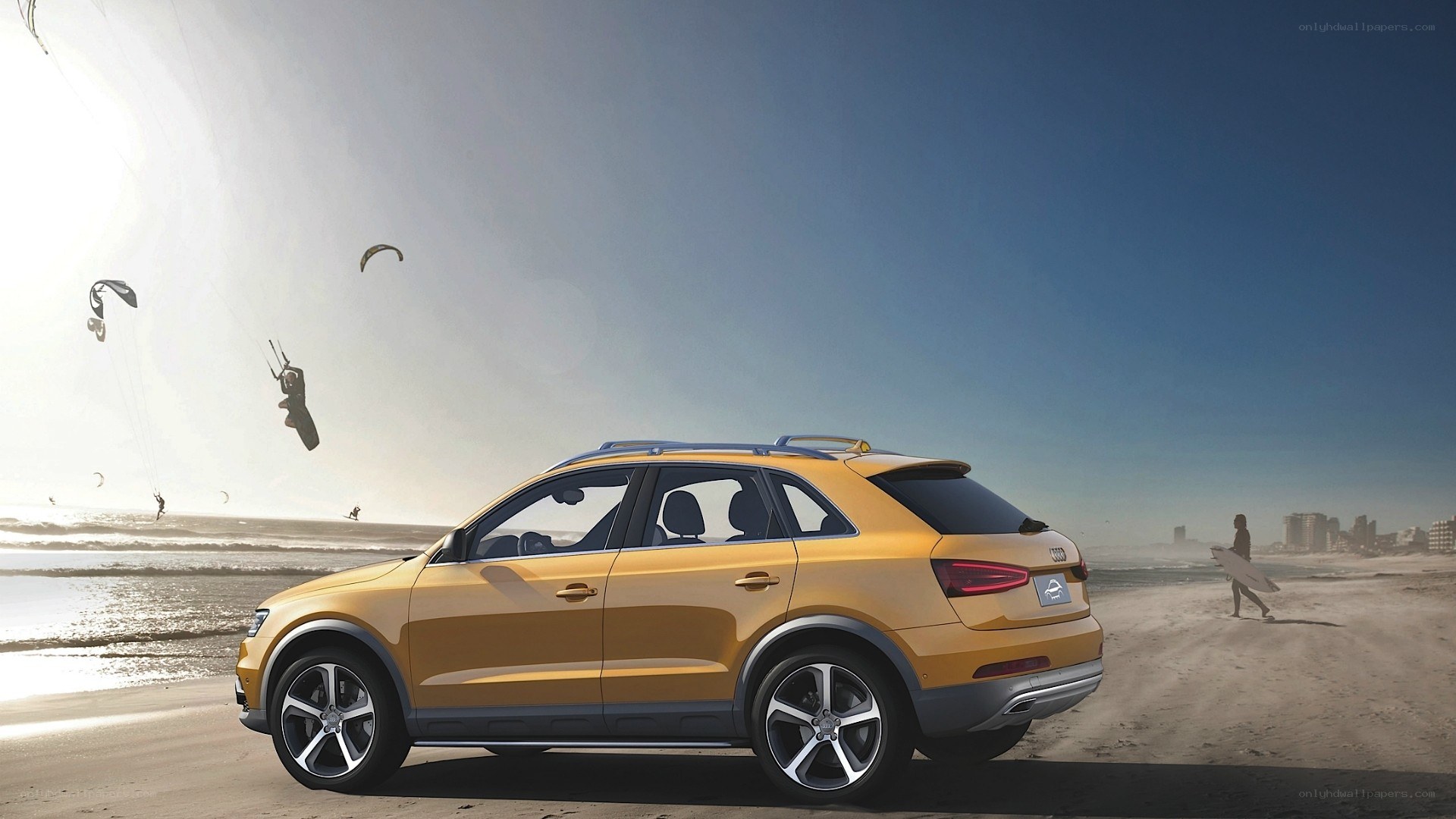 Audi SUV on a sunny beach