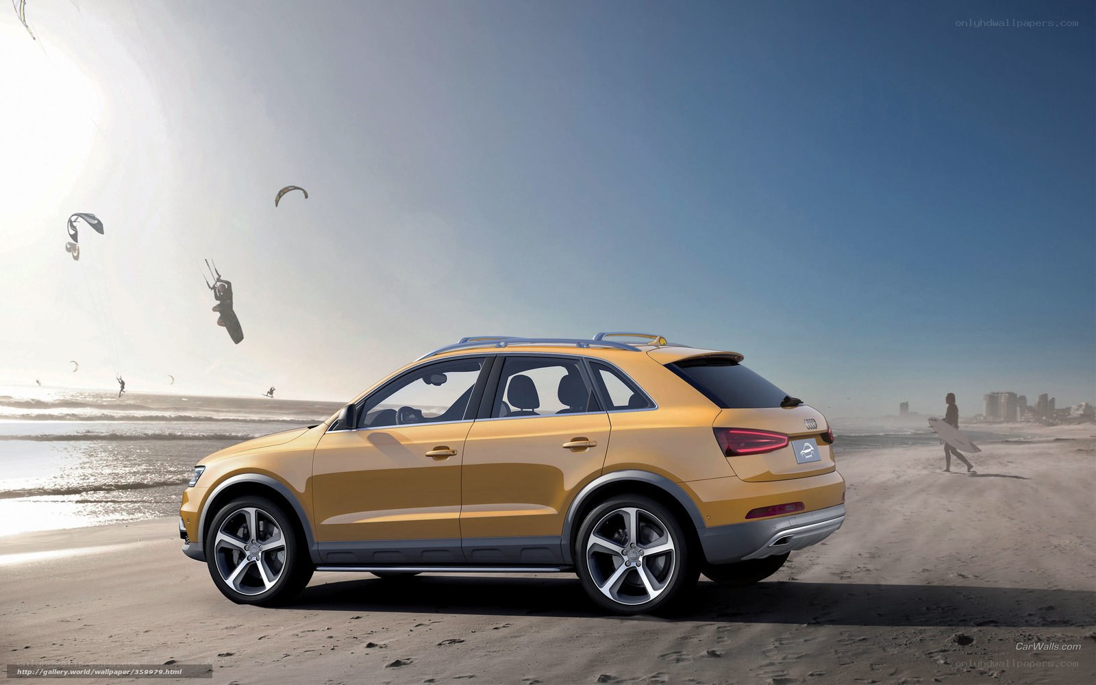 Audi SUV on a sunny beach