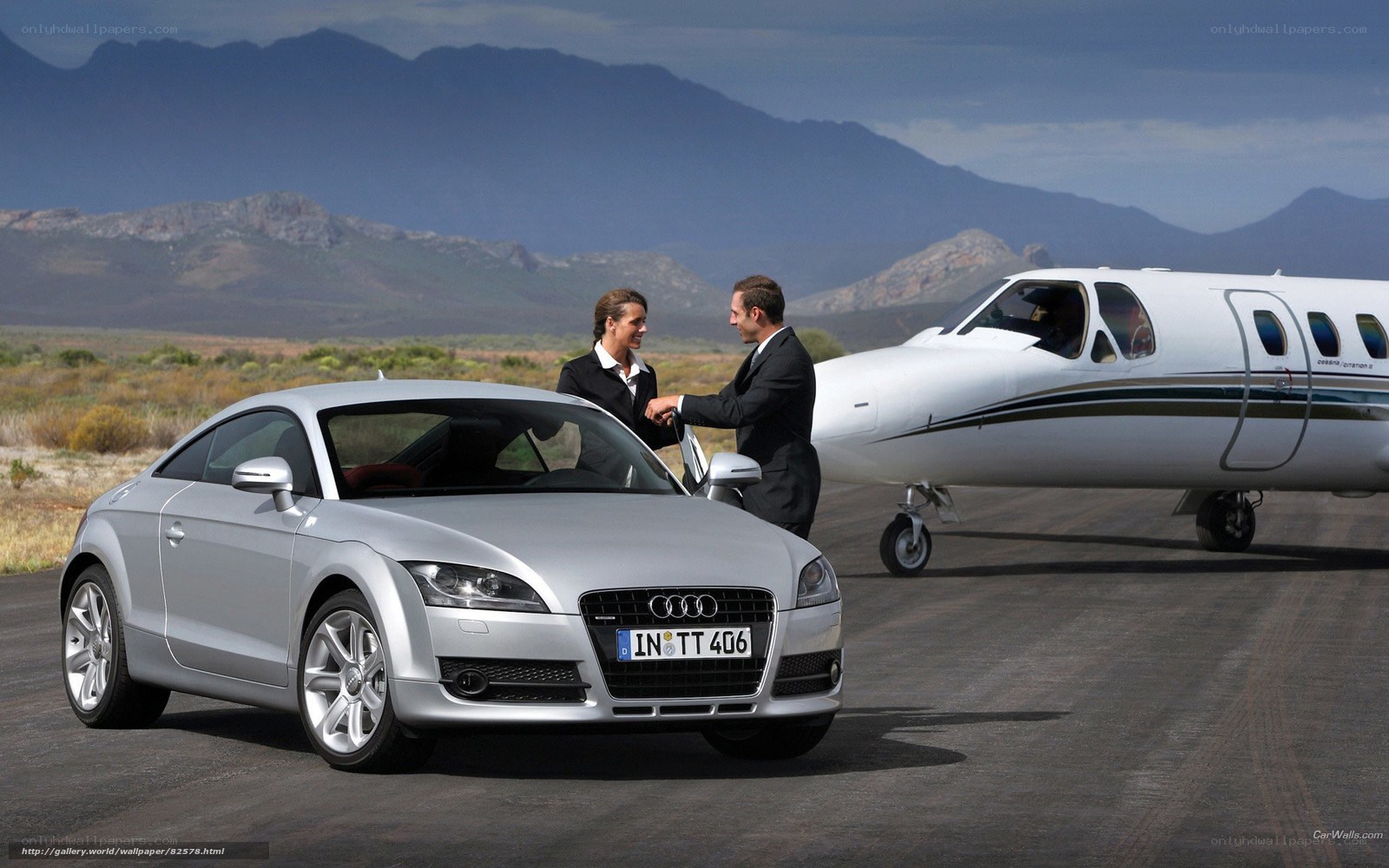 Audi TT and private jet