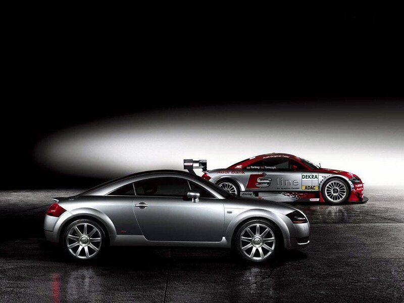 Audi TT and race car