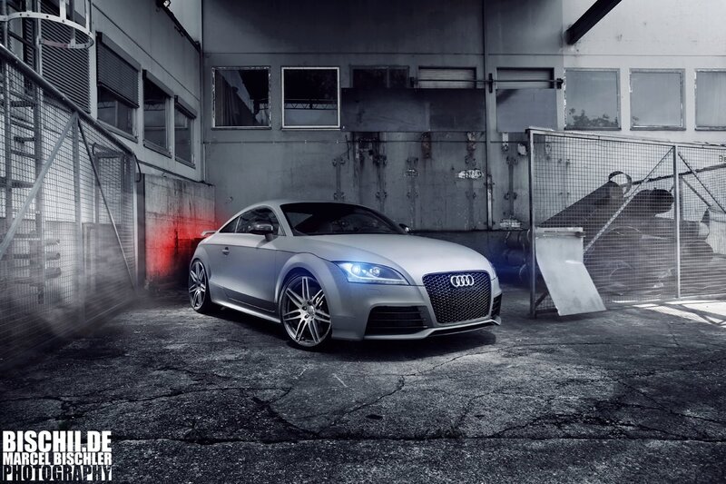 Audi TT in an industrial setting