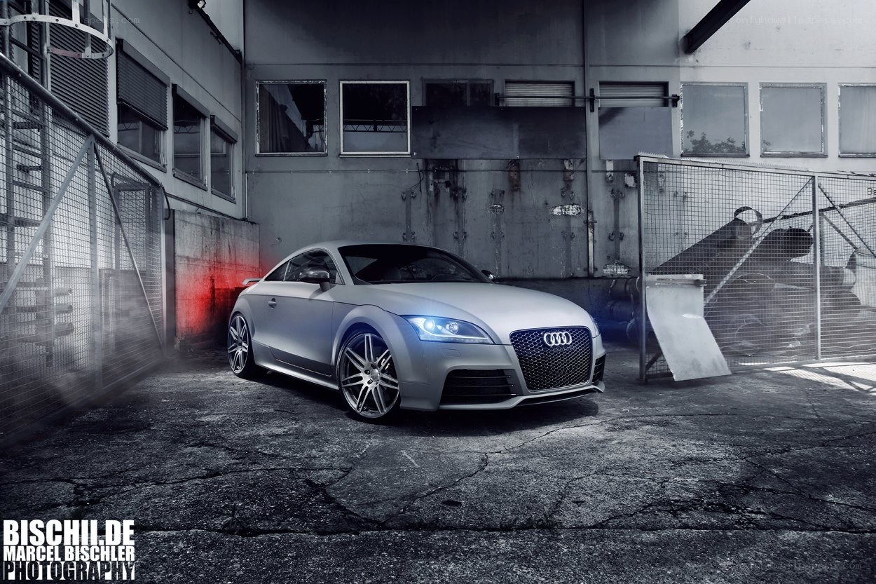 Audi TT in an industrial setting