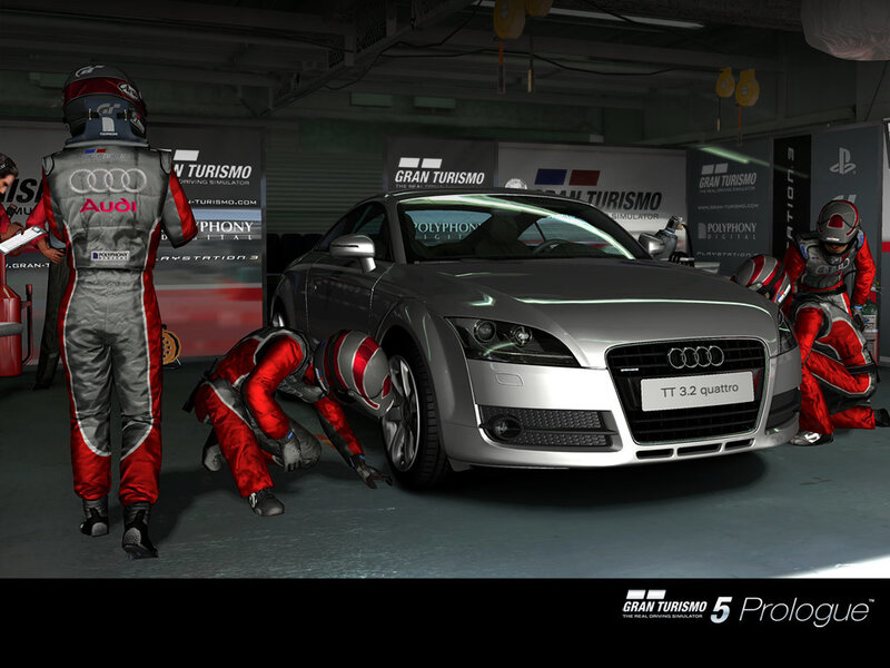 Audi TT in pit stop