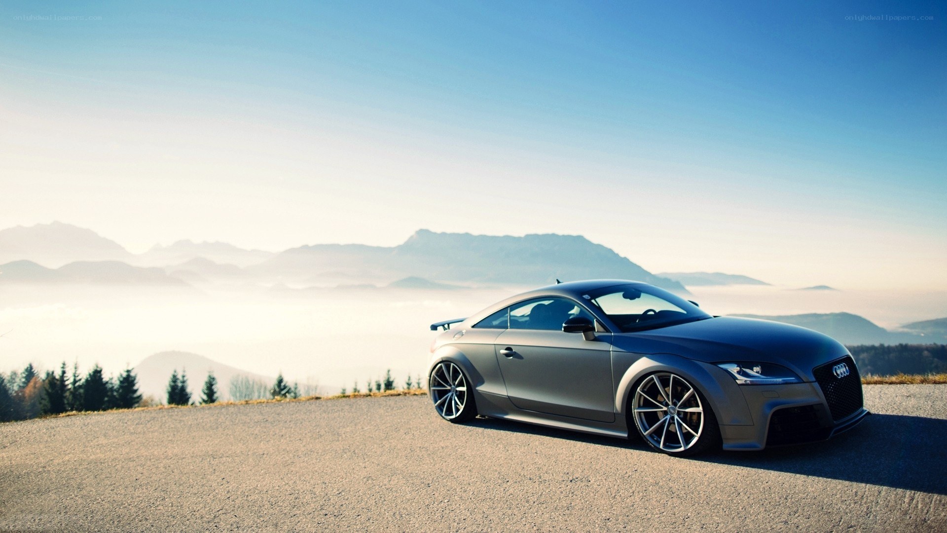 Audi TT on a mountain road