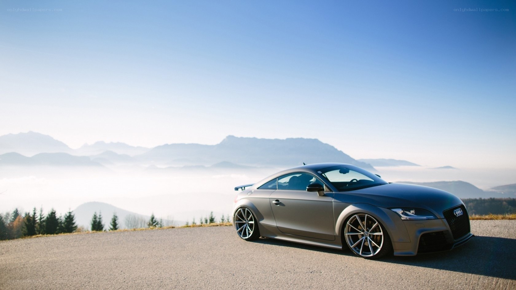 Audi TT on a mountain road