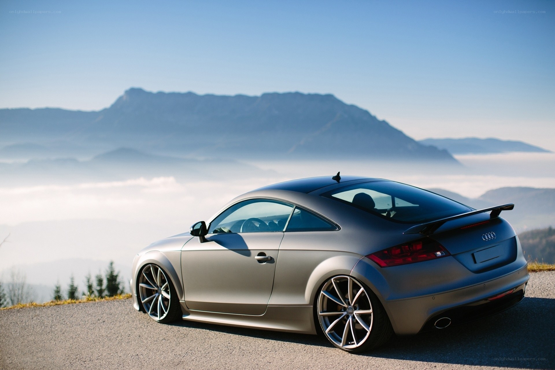 Audi TT on a mountain road