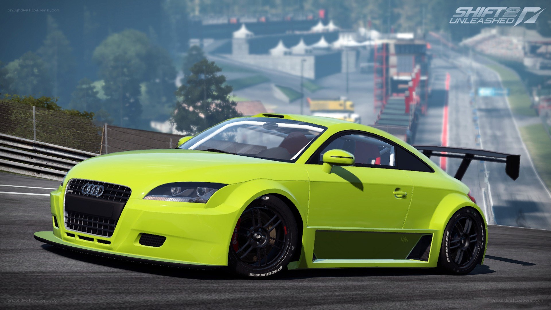 Audi TT race car on track