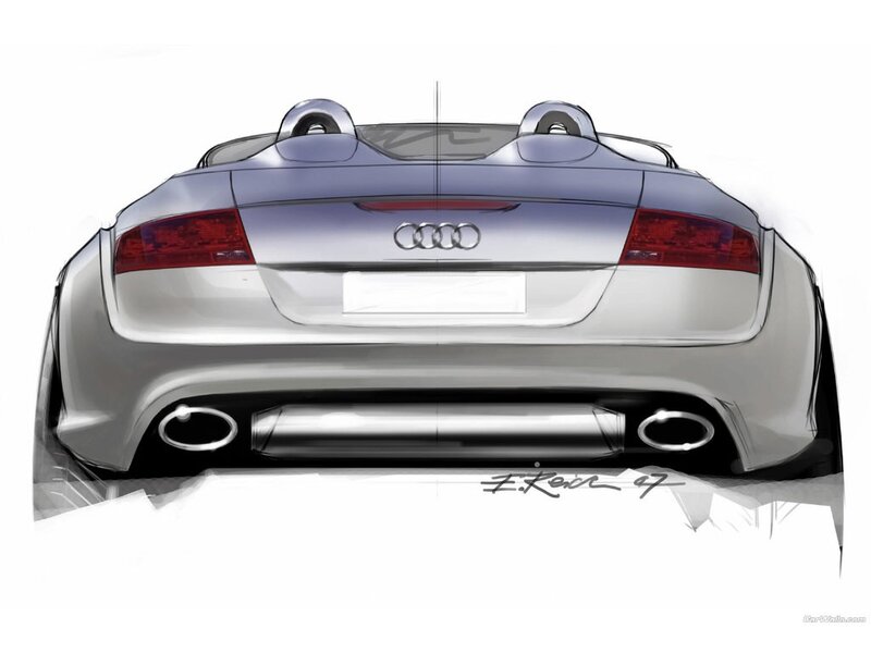 Audi TT Roadster rear view sketch