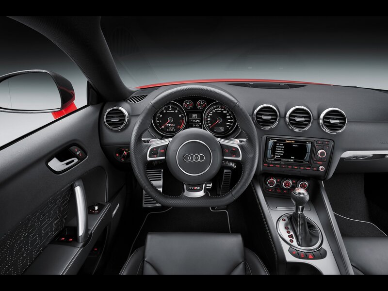 Audi TT RS Interior — Black, Modern, Photograph, Steering Wheel