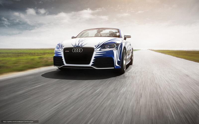 Audi TT RS on a country road