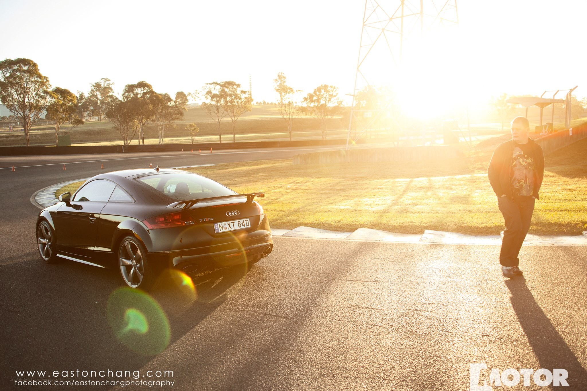 Audi TT RS on a racetrack