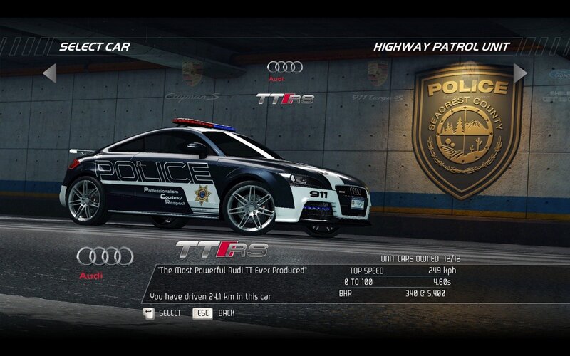 Audi TT RS police car