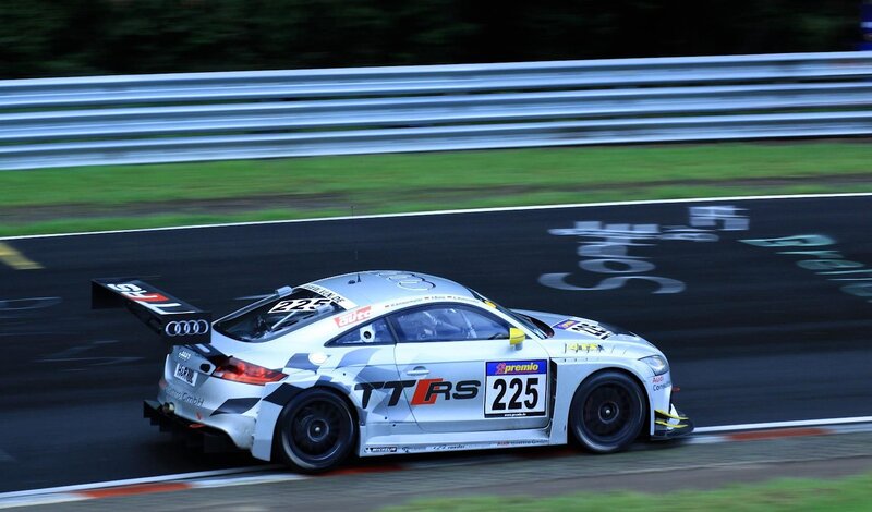 Audi TT RS race car on track