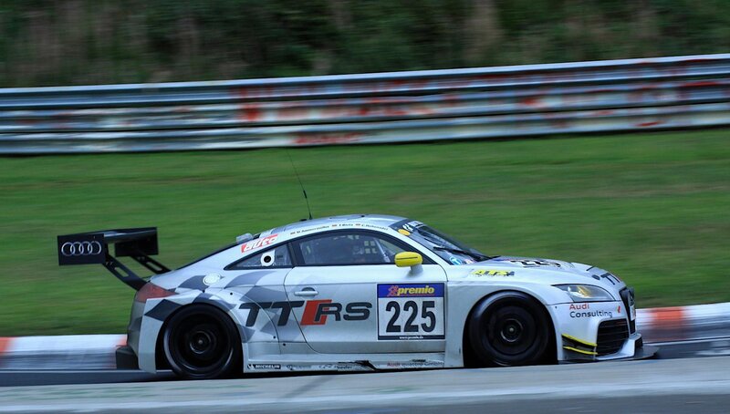 Audi TT RS race car on track
