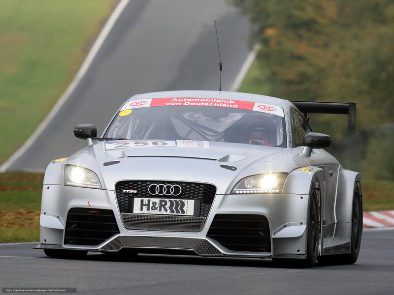 Audi TT RS race car on track