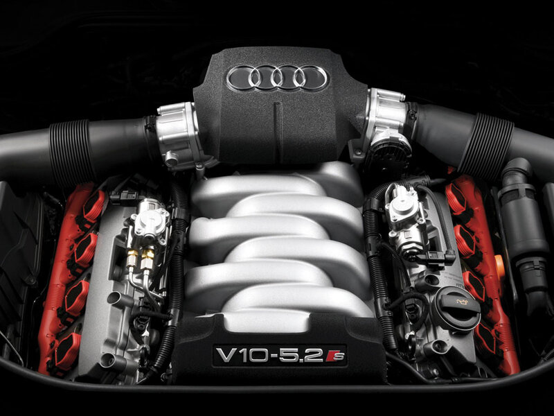 Audi V10 Engine — Black, Dramatic