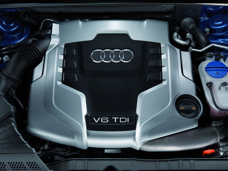Audi V6 TDI Engine — Silver