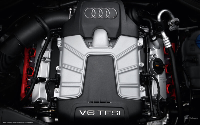 Audi V6 TFSI Engine — Black