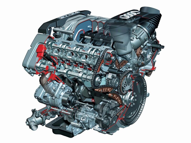 Audi V8 engine cutaway