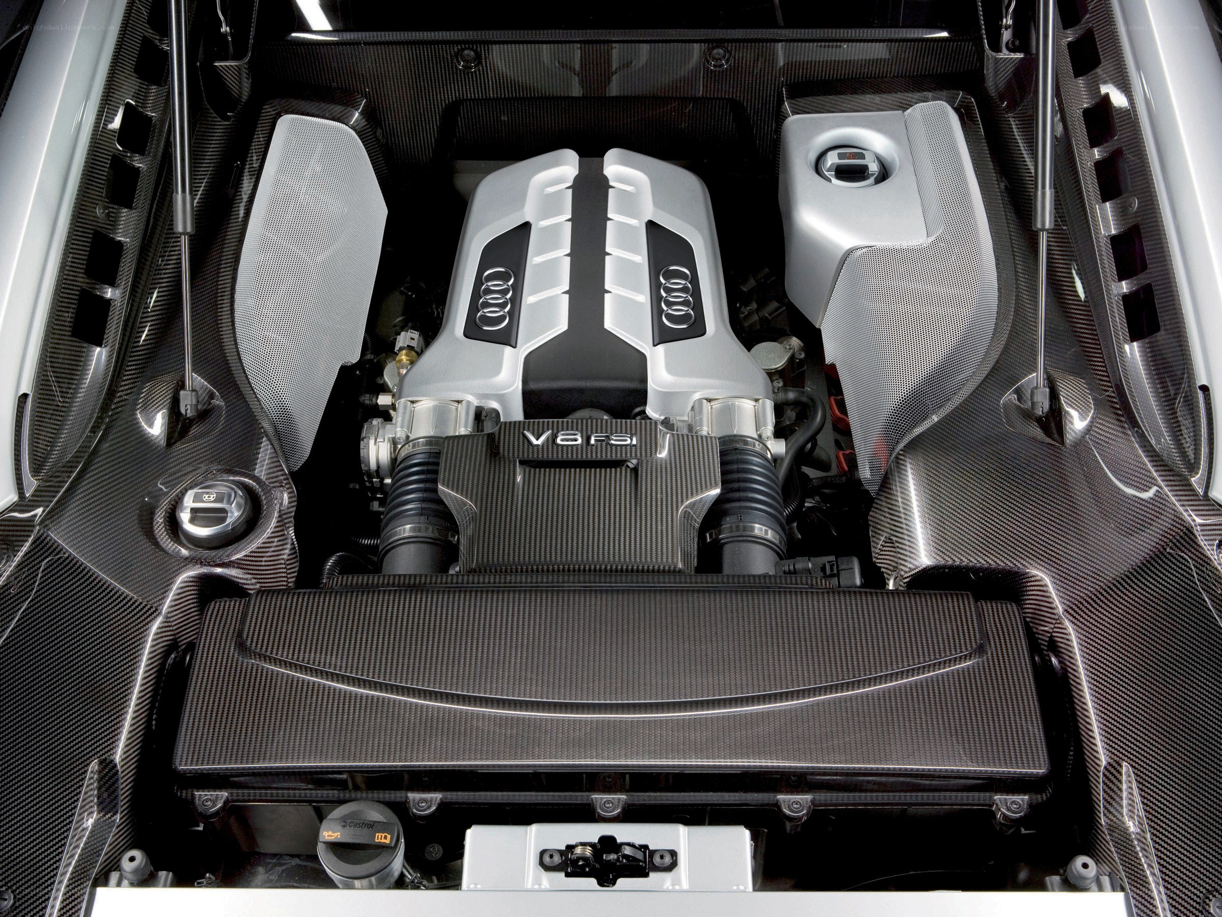 Audi V8 FSI engine bay