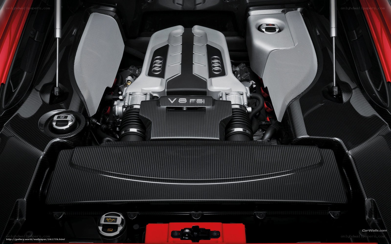 Audi V8 FSI engine bay