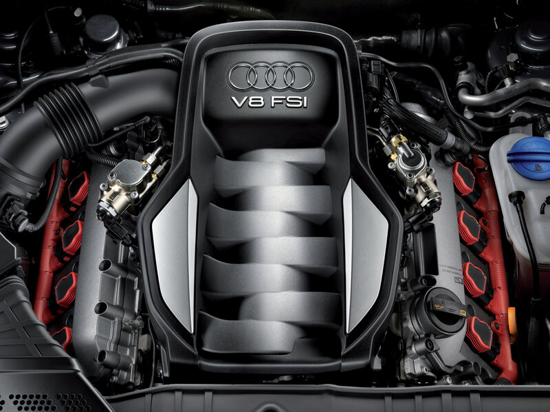Audi V8 FSI Engine — Black, Technical