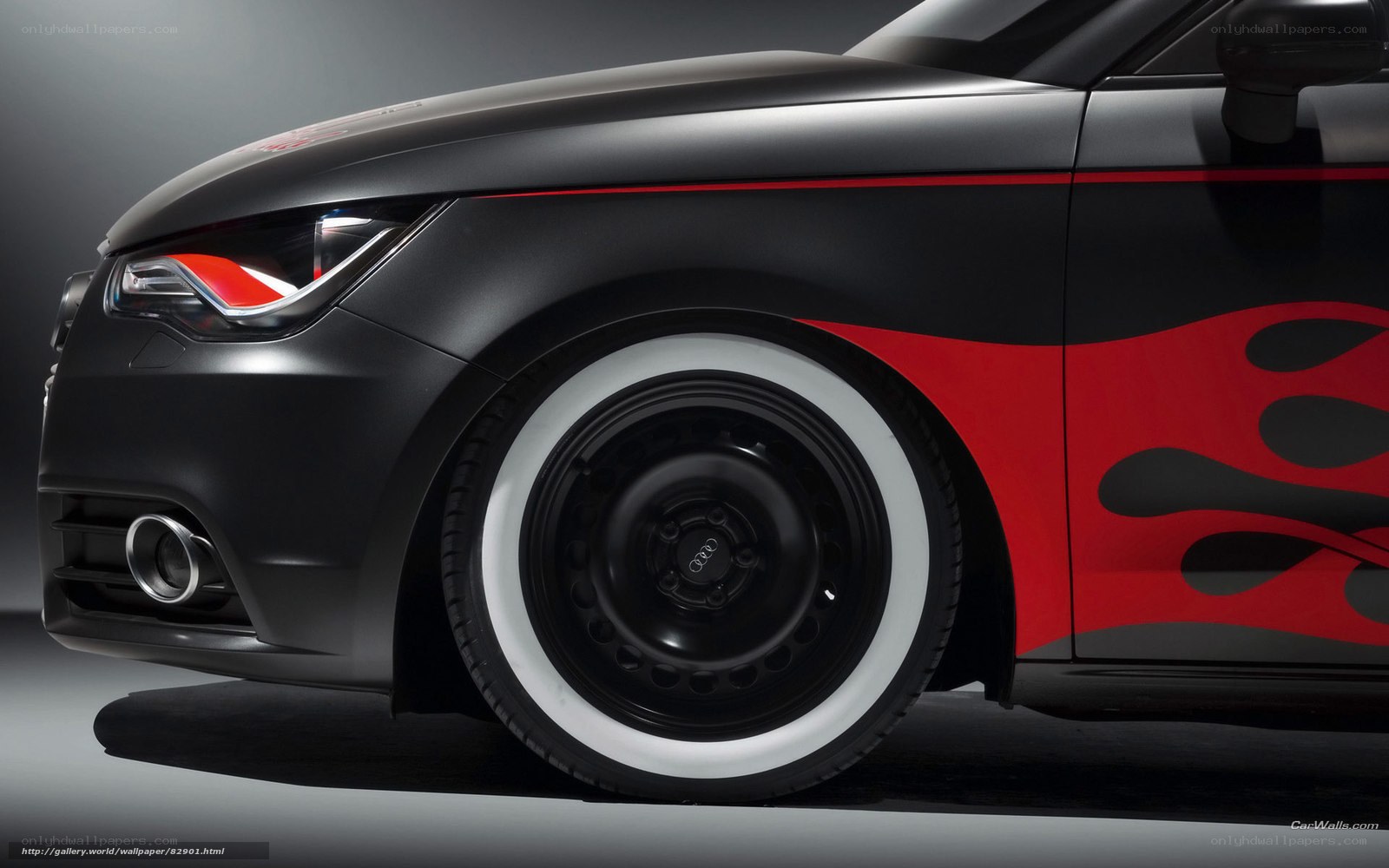 Audi with flame design