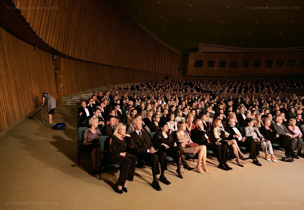 Audience in a concert hall