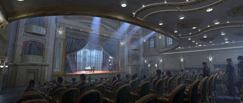 Audience in Theater — Gray