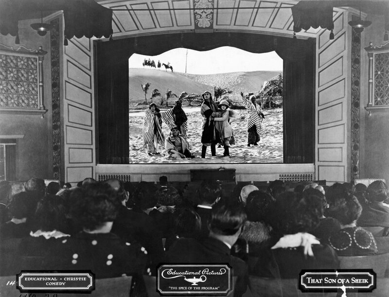Audience watching a film