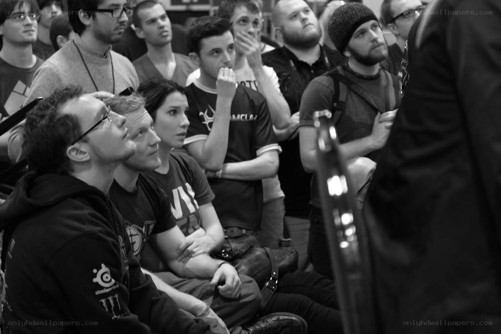 audience watching presentation