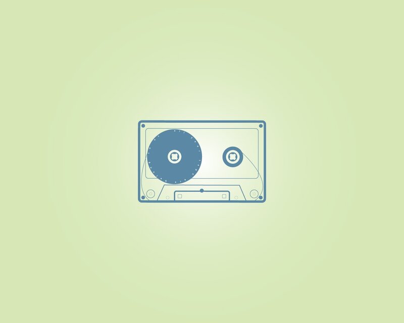 Audio Cassette Tape — Light Green