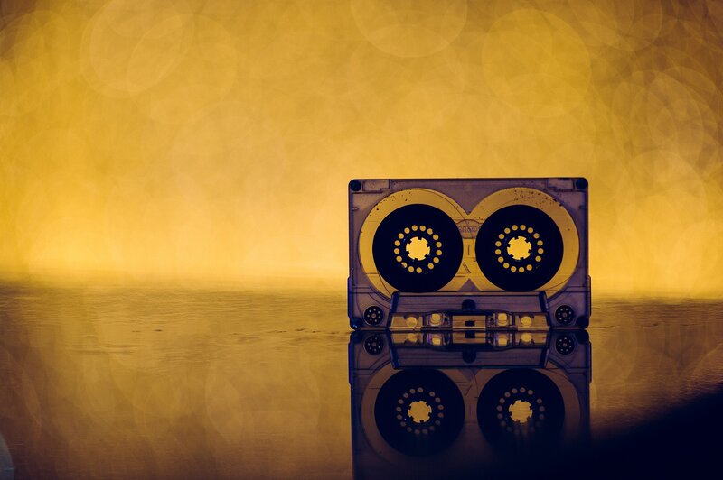 Audio Cassette Tape — Yellow, Dramatic