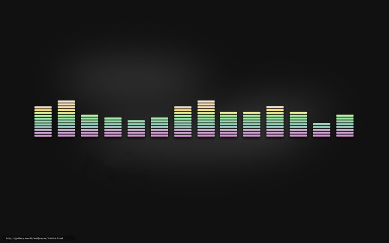 Audio Equalizer Bars — Black, Calm