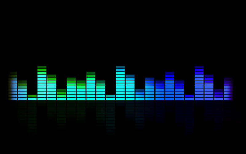 Audio Equalizer Bars — Black, Dark