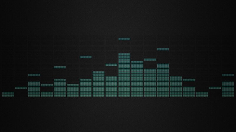 Audio Equalizer Bars — Black, Minimalist, Digital Art, Grid