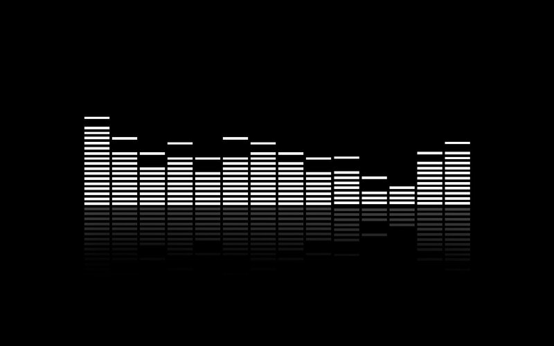 Audio Equalizer Bars — Black, Minimalist