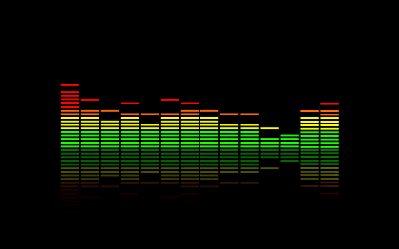 Audio Equalizer Bars — Black, Neutral