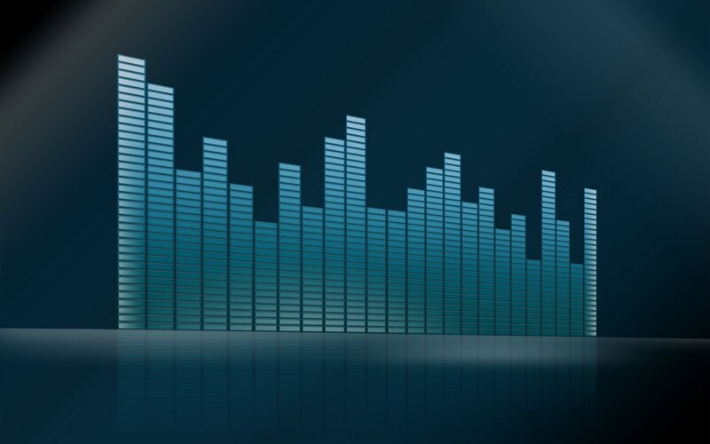 Audio Equalizer Bars — Blue